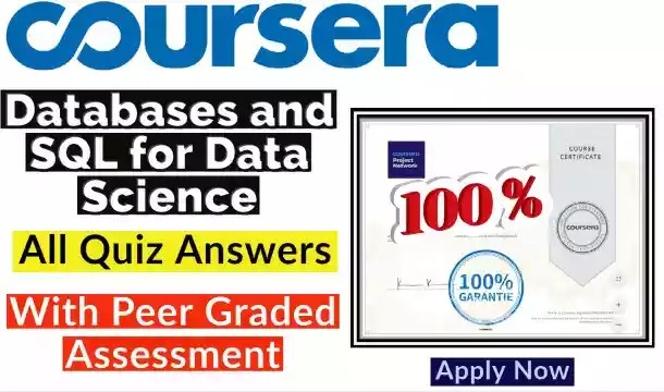 Databases and SQL for Data Science Coursera Answers