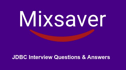 JDBC Interview Questions & Answers