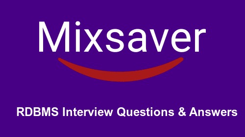 RDBMS Interview Questions & Answers