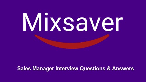 Sales Manager Interview Questions & Answers