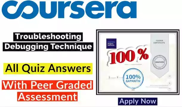 Troubleshooting Debugging Technique Coursera Quiz