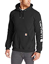 Men's Midweight Sleeve Logo Hooded Sweatshirt.