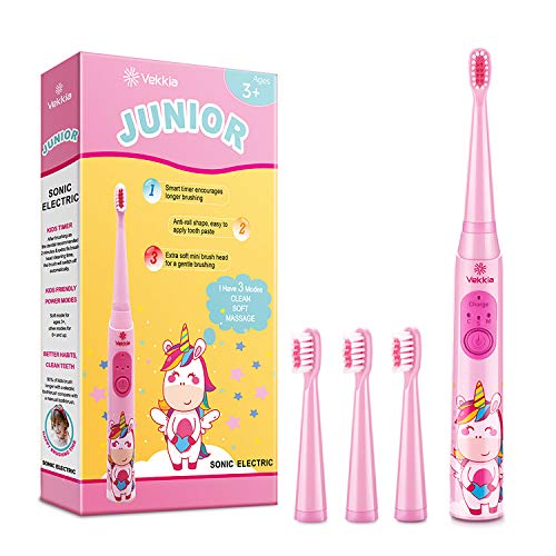Vekkia Sonic Rechargeable Kids Electric Toothbrush.