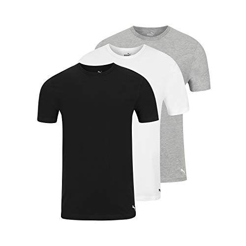 PUMA Men's 3 Pack Crew Neck T-Shirts Promo.