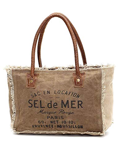 Myra Bags Sel De Mer Upcycled Canvas Hand Bag.