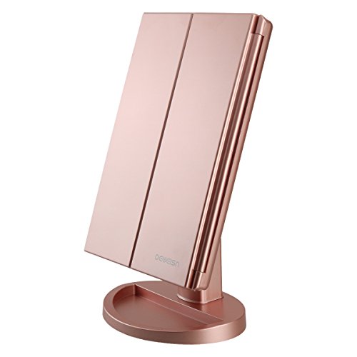 deweisn Tri-Fold Lighted Vanity Mirror with 21 LED Lights Sale.