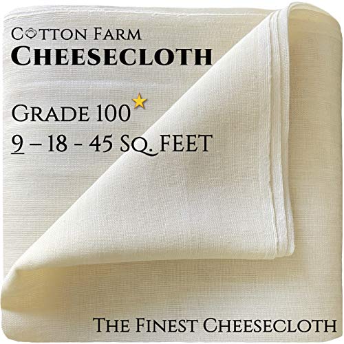 Sufaniq Cheesecloth Grade 90-9 Square Feet Unbleached 100% Cotton.