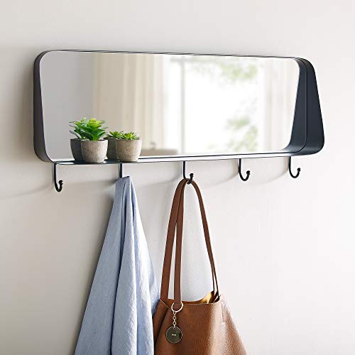 Rectangle Rounded Corner Mirror with Hooks Sale.