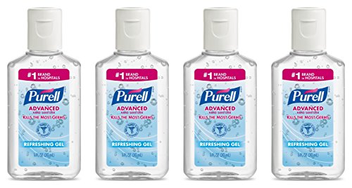 Purell Advanced Hand Sanitizer Gel 1 OZ Travel Size (4 Pack) For SALE.