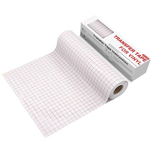 YRYM HT Clear Vinyl Transfer Paper Tape Roll-12 x 50 FT.