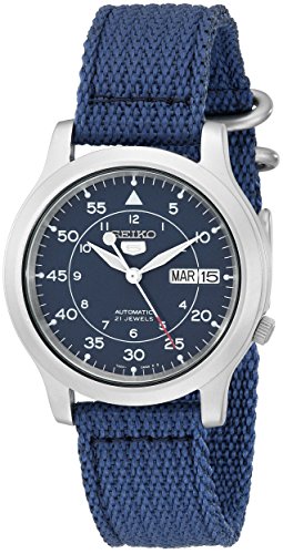 Seiko Men's SNK807 Seiko 5 Automatic Stainless Steel Watch with Blue.