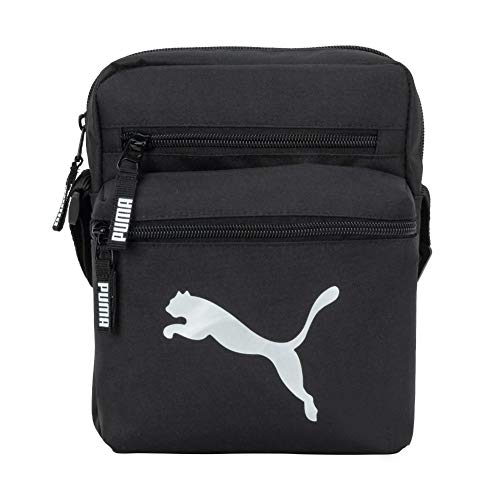 PUMA Evercat Sidewall 2.0 Crossbody Bag, Black/Silver.