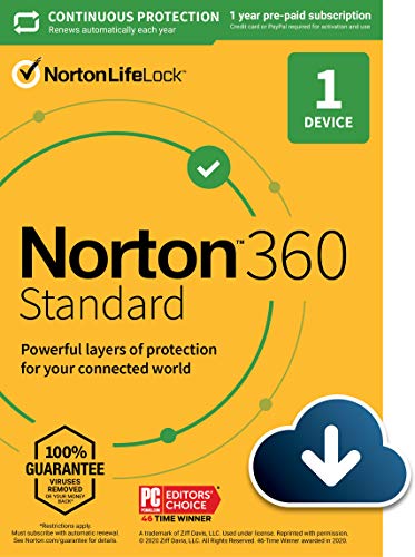 Norton 360 Premium Antivirus Software for 10 Devices with Auto Renewal.