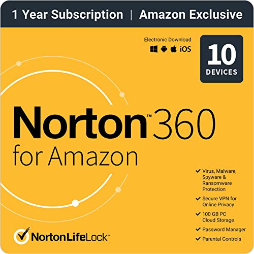 Norton 360 Premium Antivirus Software for 10 Devices with Auto Renewal.