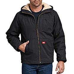 Dickies Men's Sanded Duck Sherpa Lined Hooded Jacket Promo.
