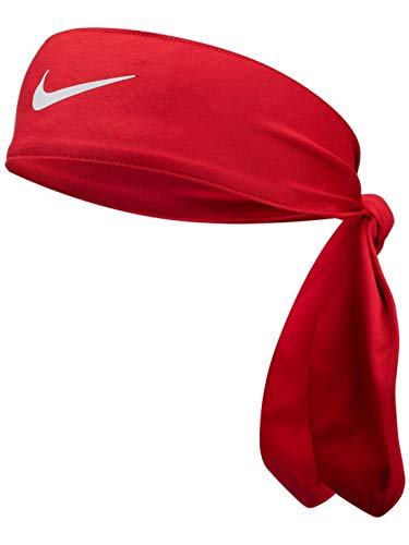 NIKE Dri-Fit Fury Sweat-Wicking Head Tie - Unisex (RED).