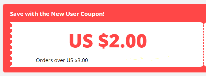 AliExpress new user deal.