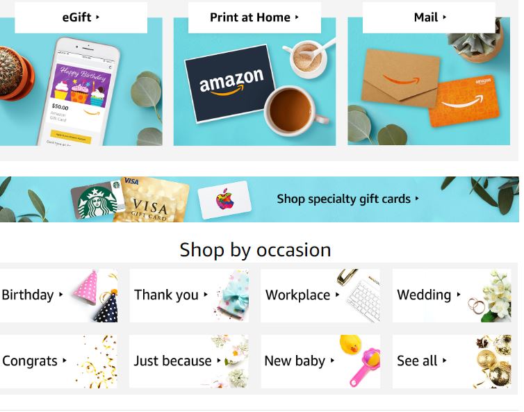 Redeem Amazon Gift Card.