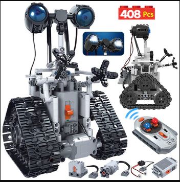 creative city robot remote control electric building block.