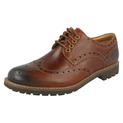 Mens Clarks Formal Brogue Shoes Montacute Sale.